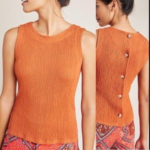 Anthropologie Montauk Rust Sleeveless Top